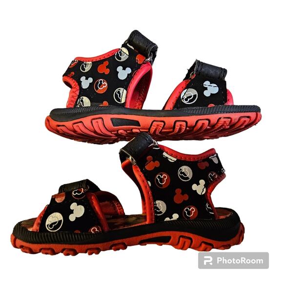 Disney Mickey Mouse Double Strap Unisex Sandals Size 8 Toddler - Picture 3 of 9